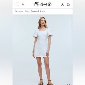 Madewell Square-Neck Mini Dress in 100% Linen